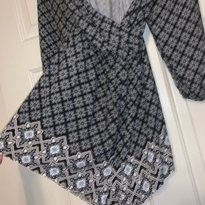 V neck, low cut romper